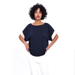ZARA Hi Low Two Tone Sleeve Tunic